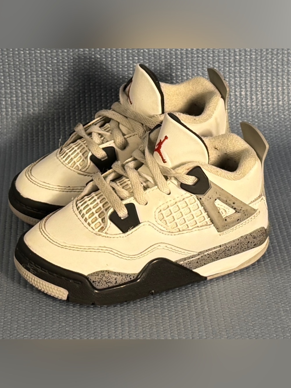 Nike Air Jordan Toddler 4 Retro 'White Cement' Shoes IB4387-100 Size 8C